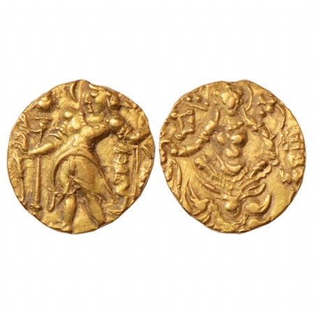 Gupta Empire, Chandra Gupta II (375-415 AD), Gold Dinar of 'Archer' type, Altekar Class I,