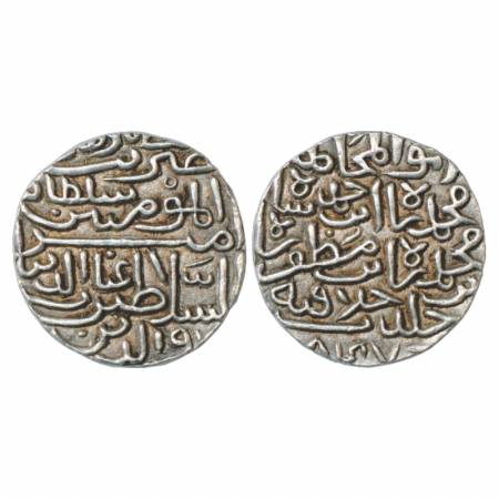 Sultans of Gujarat, Silver 'Pedigree' type Tanka of Muhammad Shah II (1442-1451AD), AH847,