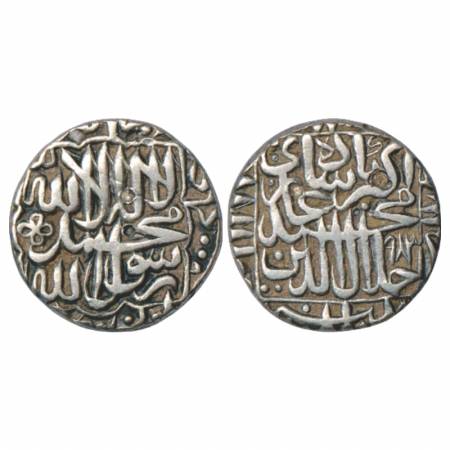 Akbar (1556-1605 AD), Silver Rupee, Patna Mint, AH 983, KM 80.16. Very Fine, Rare