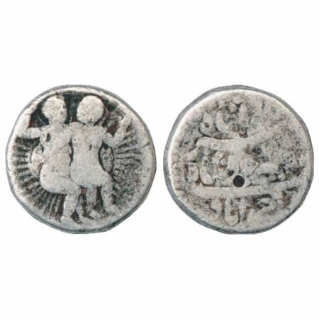 Jahangir (1605-1627 AD), Silver Zodiacal Rupee, 'Gemini' Sign, Ahmadabad Mint, 10.80g. Obv