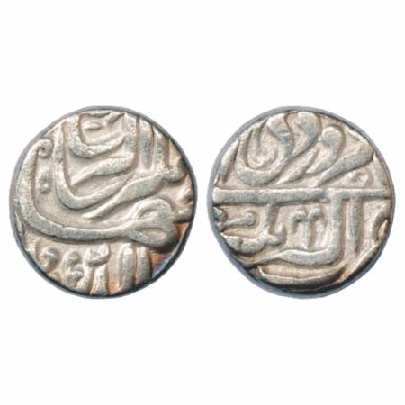 Jahangir (1605-1627 AD), Silver Rupee, Akbarnagar Mint, 'Nur al-Din' type, Farwardin, KM 1