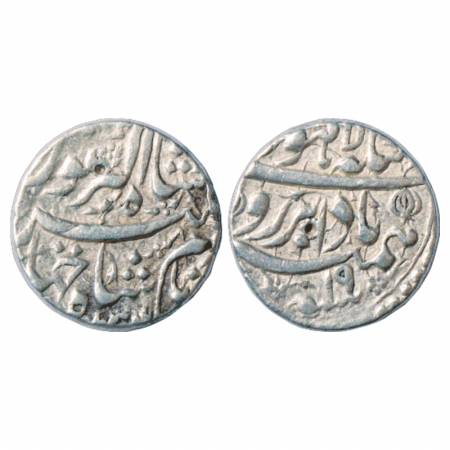 Jahangir (1605-1628 AD), Silver Rupee, Lahore Mint, AH 1034/RY 19, 'Badabar' Couplet with 