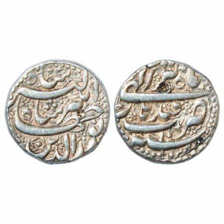 Jahangir (1605-1627 AD), Silver Rupee, Qandhar Mint, Tir, AH 102x/RY 10, KM 145.13. Very F