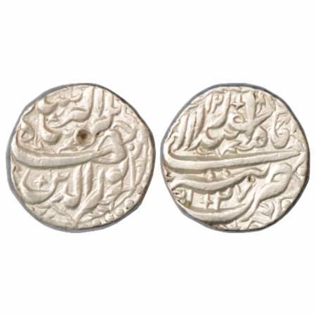 Jahangir (1605-1627 AD), Silver Rupee, Tatta Mint, Isfandarmunz, AH 1027/RY 12, KM 145.17.