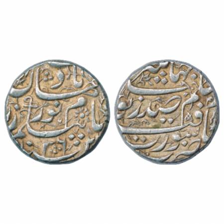 Jahangir with Noor Jahan, Silver Rupee, Surat Mint, AH 1036, KM 168.6. Very Fine+, Rare.