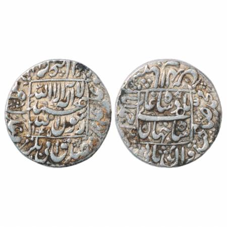 Shah Jahan (1628-1658 AD), Silver Rupee, Ahmadabad Mint in left quadrant, AH 1045/RY 8, KM