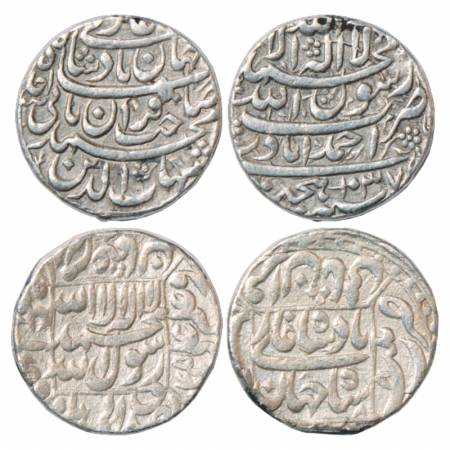 Shah Jahan (1628-1658 AD), Silver Rupee (2), Ahmadabad Mint, AH 1037/RY Ahd and Patna Mint