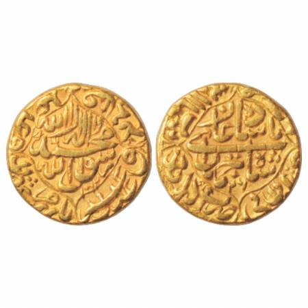 Shah Jahan (1628-1658 AD), Gold Mohur, 10.89g. Akbarabad Mint, AH 1062/RY 26. Obv: Kalima 