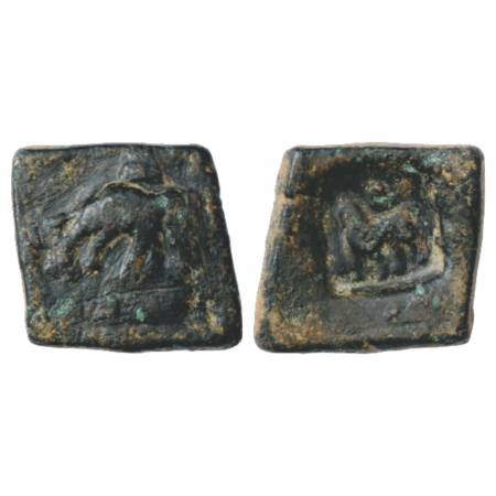 Post-Mauryan, Uninscribed die struck Copper Coin of Taxila region (185-160 BC), 10.57g. Ob