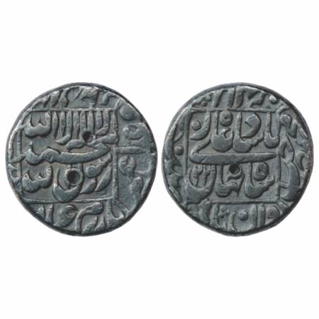 Shah Jahan (1628-1658 AD), Silver Rupee, Patna Mint in left quadrant, RY 22, KM 235.20. Ve