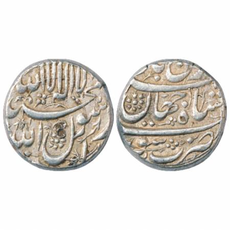 Shah Jahan (1628-1658 AD), Silver Rupee, Surat Mint, word Raij on reverse, KM 221.1. Very 