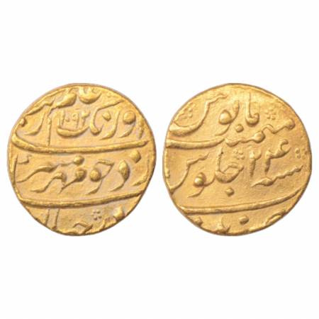 Aurangzeb (1658-1707 AD), Gold Mohur, 11.02g, Patna Mint, AH 1092/ RY24, KM 315.40. Very F