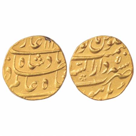 Shah Alam Bahadur (1707-1712 AD), Gold Mohur, 11.00g. Dar us-Sarur Burhanpur Mint, AH 112x