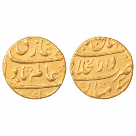 Shah Alam Bahadur (1707-1712 AD), Gold Mohur, 10.89g. Dar ul-Khilafat Shahjahanabad Mint, 