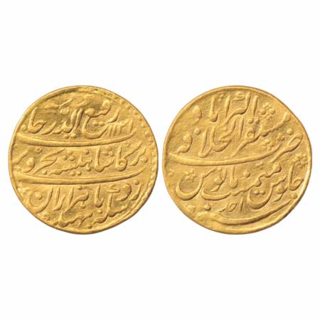 Rafi ud-Darjat (1719 AD), Gold Mohur, 10.58g. Mustaquir ul-Khilafat Akbarabad Mint, Zad Si