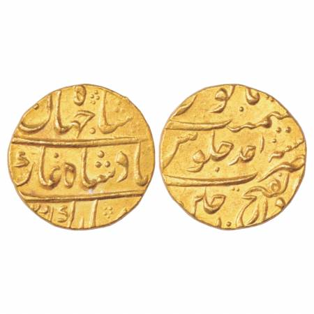 Shah Jahan II (1719 AD), Gold Mohur, Dar al-Fath Ujjain Mint, AH(11)31/RY Ahd, 11.02g. Abo