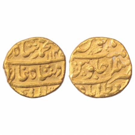 Muhammad shah (1719-1748AD), Gold Mohur, 10.92g, Muazzamabad Mint, AH 1149/RY18, KM 438.16