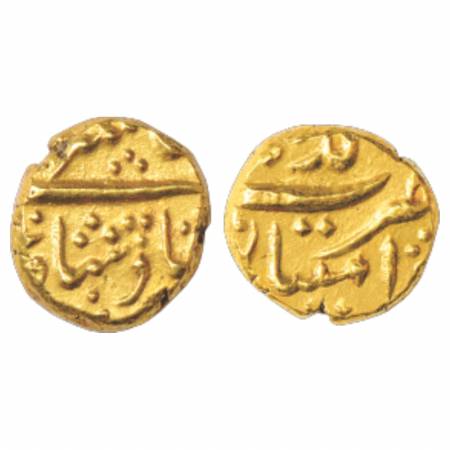 Alamgir II (1754-1759 AD), Gold Pagoda, 3.33g. Imityazgarh Mint, ND, KM 468.1. Very Fine, 