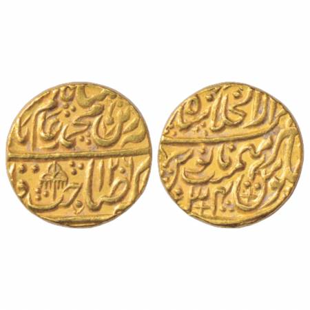 Shah Alam II (1760-1806 AD), Gold Mohur, Dar al-Khilafat Shahjahanabad Mint, AH1206/RY34, 