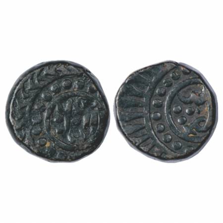 Shah Alam II, (1759- 1806 AD), Copper Falus, Anonymous issue, 16.85g, 'Mintless' type, AH 