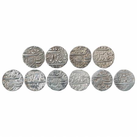 Sikh Empire, Silver Rupee (5), Later Gobindshahis of frozen year series VS 1884, Amritsar 