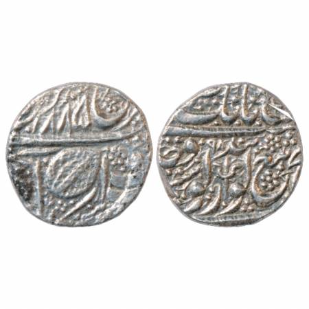 Sikh Empire, Ranjit Singh (1799-1839 AD), Silver Rupee, Amritsar Mint, Nanakshahi Couplet,