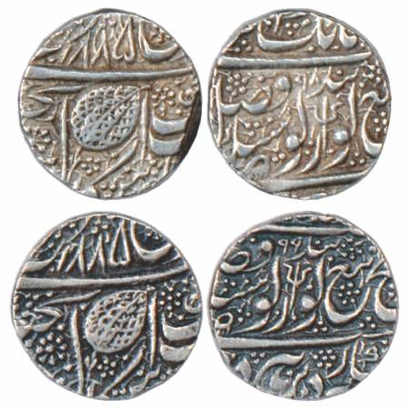 Sikh Empire, Silver Rupee, Amritsar Mint, Nanakshahi, years of issue VS 1885/98 and 1885/9