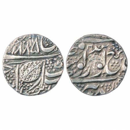 Sikh Empire, Silver Rupee, Nanakshahi, Amritsar Mint of the frozen year series VS 1885. Ac