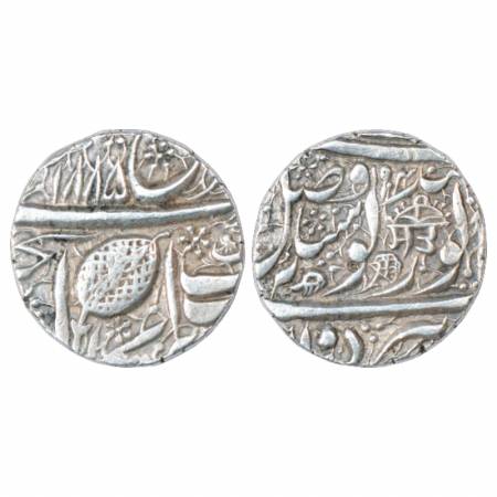 Sikh Empire, Silver Rupee, Nanakshahi, Amritsar Mint of the frozen year series VS 1885. Ac