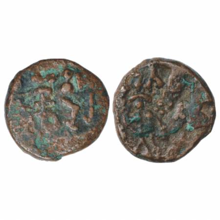 Mathura, Die struck Copper coin of Ramadatta (c. 1st century BC), MAC4507-4510, 6.50g. Obv