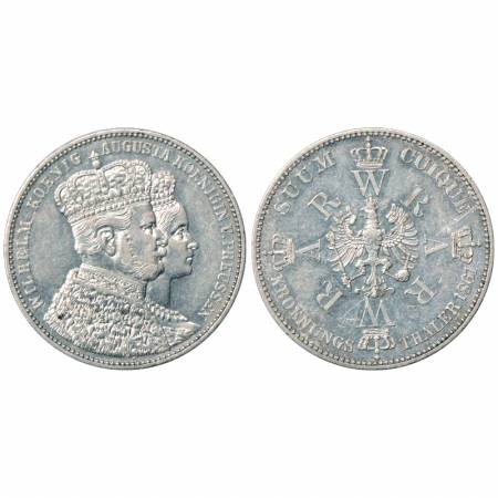 German State - Prussia, Wilhelm I Silver Thaler, 1861, 'A' mint mark, 18.48g. Sub: Coronat