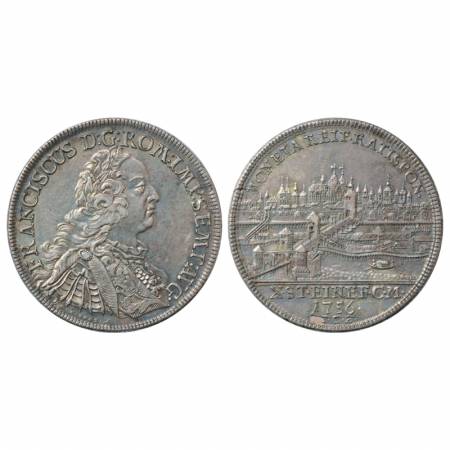 German State-Regensburg, Silver Thaler, 1756, 27.99g. 'I.C.B' mint mark' Obv: Portrait bus