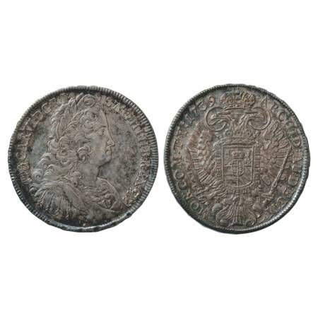 Hungary, Karl VI, Silver Thaler, 1739, 'KB mint mark', 28.75g. Obv: Modified Bust of King.
