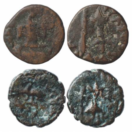 Western Kshatrapas, Kshaharata Dynasty, Bhumaka (20-33 AD), Copper Coin (2), early varieti