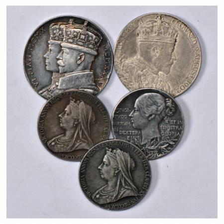 A group of 5 Silver Medals of British Empire, includes 3x Victoria's Diamond Jubilee Medal