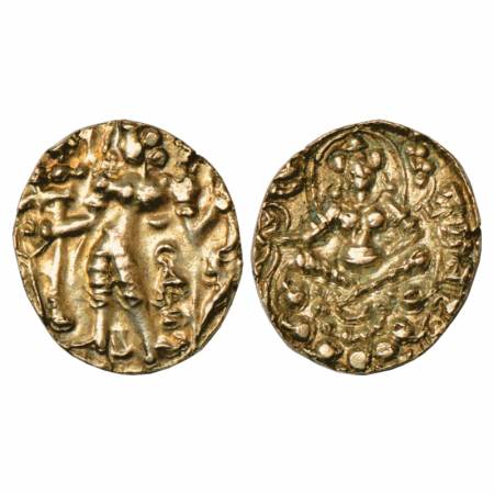 Gupta Empire, Vishnu Gupta (470-500 AD), Base Gold Dinar of 'Archer' type, Altekar p. 280,