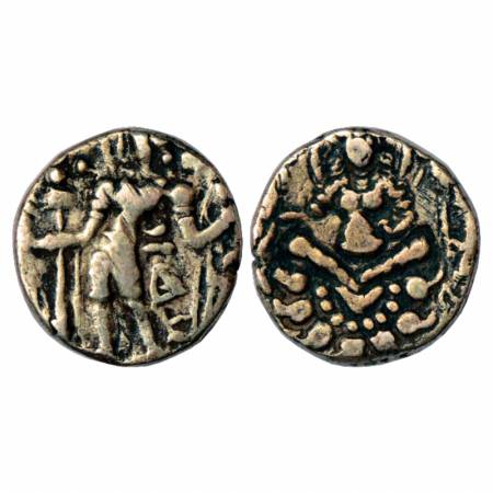 Gupta Empire, Vishnu Gupta (470-500 AD), Base Gold Dinar of 'Archer' type, Altekar p. 280,