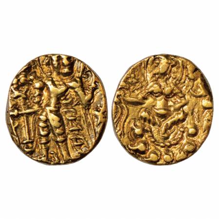 Gupta Empire, Vishnu Gupta (470-500 AD), Gold Dinar of 'Archer' type, Altekar p. 280, 9.34