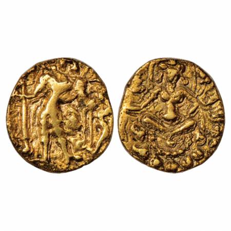 Gupta Empire, Vishnu Gupta (470-500 AD), Gold Dinar of 'Archer' type, Altekar p. 280, 9.04