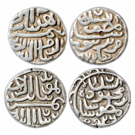 Sultans of Gujarat, Silver Tanka (2), Shams al-Din Muzaffar II (1511-1525 AD), 'Al mu ayya