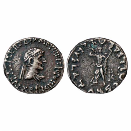 Indo-Greeks, Archebios (90-80 BC), Silver Tetradrachm, BN Series 2, 8.10g. Obv: Diademed h