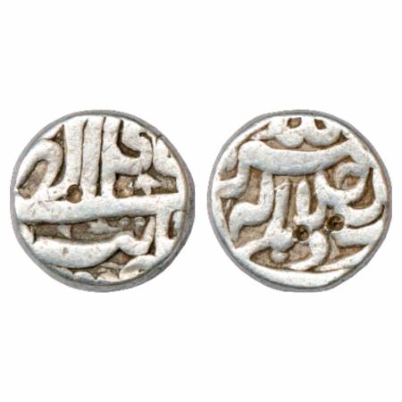 Akbar (1556-1605 AD), Silver Rupee, Delhi Mint, Tir 49, KM 93.8. Fine+, Scarce.