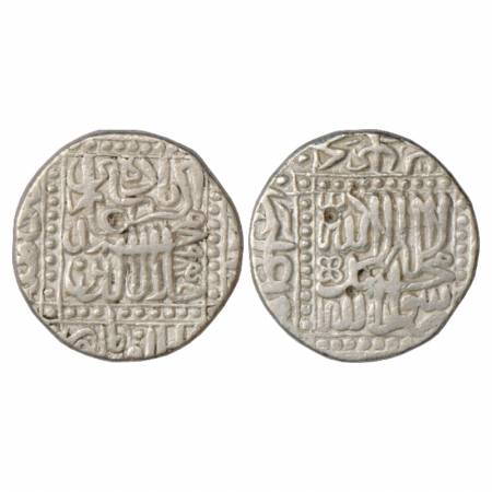 Akbar (1556-1605 AD), Silver Rupee, Dar ul-Khilafat Malpur Mint, AH 984, KM 80.14. Very Fi
