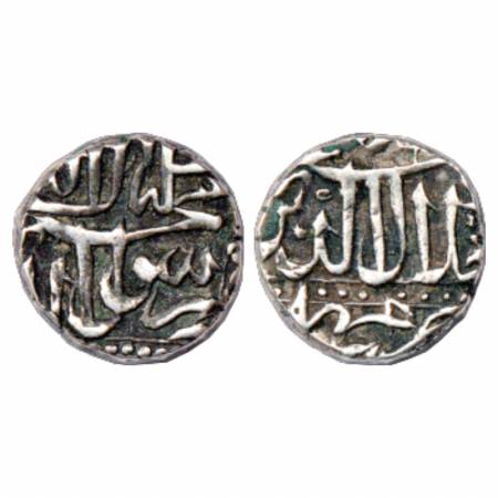 Akbar (1556-1605 AD), Kingdom of Baglana, Silver ½ Rupee, Mulher Mint (clearly visible), A