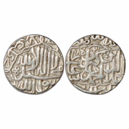 Akbar (1556-1605 AD), Silver Rupee, Patna Mint, AH 983, Very Fine+, Rare. Patna with Mihra