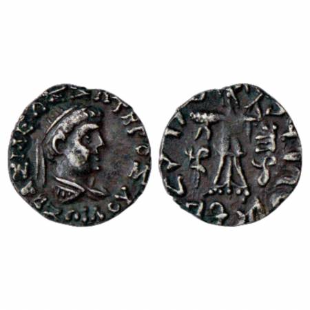 Indo-Greeks, Zoilus II (55-35 BC), Bilingual Drachma, 2.18g. B. pl. 68 - GC.7708 var. ANS.