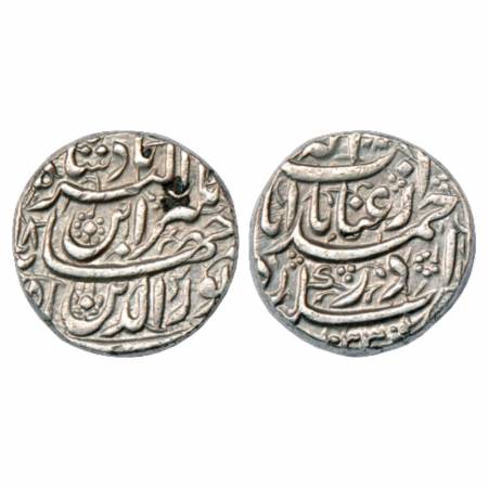 Jahangir (1605-1627 AD), Silver Rupee, Ahmadabad Mint, 'Inayat' couplet, AH 1033/RY x8, KM