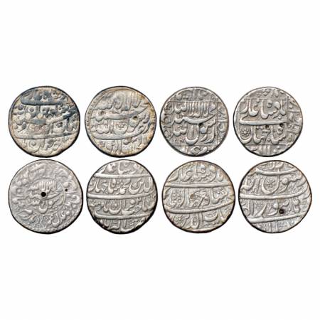 Shah Jahan (1628-1658 AD), Silver Rupee (4), Dar ul-Khilafat Agra Mint, AH 1038/RY Ahd, Ah