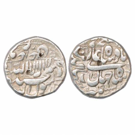 Shah Jahan (1628-1658 AD), Silver Rupee, Kashmir Mint, AH 1051/RY 15, KM 235.14. Very Fine