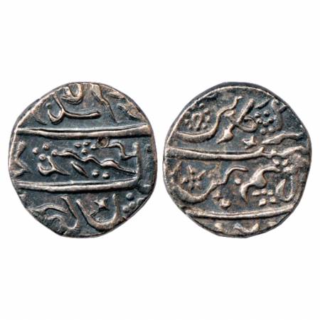 Aurangzeb (1658-1707), Silver Rupee imitating the design of Surat Mint, obverse legend ret
